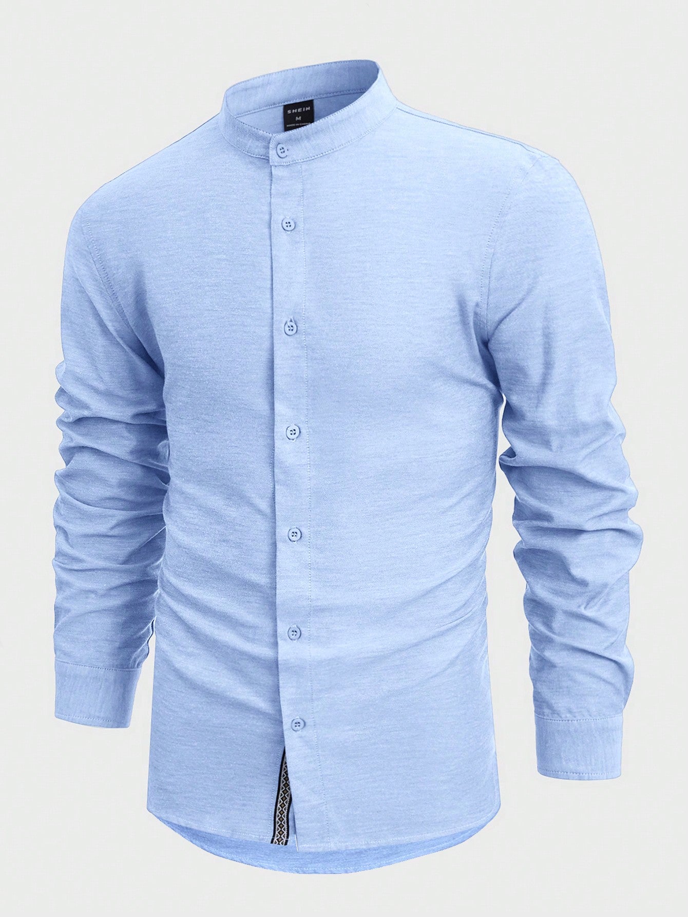 Manfinity Basics Men Cotton Solid Button Front Shirt