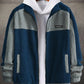 Manfinity Sporsity Loose-Fit Men's Patchwork Jacket With Contrast Color Design