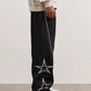 Manfinity Hypemode Loose-Fit Men's Star Pattern Side Stripe Pants