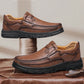 Handmade Shoes, Men's Oxford Shoes, Classic Hand-Sewn Male Shoes With Thick Rubber Sole, Breathable Leather Casual Shoes