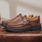 Handmade Shoes, Men's Oxford Shoes, Classic Hand-Sewn Male Shoes With Thick Rubber Sole, Breathable Leather Casual Shoes