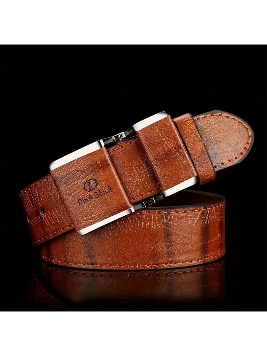 Men's Business Belt Smooth Buckle Leisure Belt Jeans Belt Suit Pants Belt Vintage Halloween