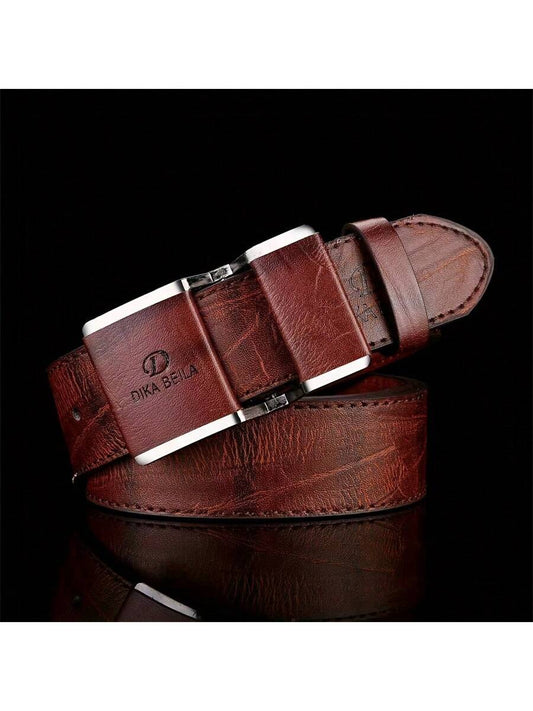 Men's Business Belt Smooth Buckle Leisure Belt Jeans Belt Suit Pants Belt Vintage Halloween