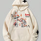 ROMWE Street Life Men's Hoodie With Letter And Skeleton Print, School