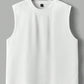 Manfinity RelaxMax Men's Solid Color Round Neck Tank Top, Sleeveless Plain White Fashion Shirt Outfit