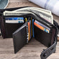 Men's Retro Wallet Multi-Function Double Zip Coin Purse Pocket Wallet Small Purse ID Window Zipper Men Wallet PU Leather Minimalist Fashion Modern Business Anniversary On Valentine Day For Birthday Gift Gift Lover Men Male Gift