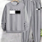 Manfinity Homme Men's Casual 2pcs/Set - Round Neck Long Sleeve T-Shirt And Pants With Text Print