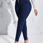 Lady Women's Plus Size Slim Fit Jeans With Button And Whisker Design, For Thanksgiving