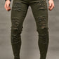 Manfinity LEGND Men Distressed Denim Jeans With Pockets For Daily Casual Wear