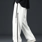 Men's Loose Straight Leg Pants With Side Splice