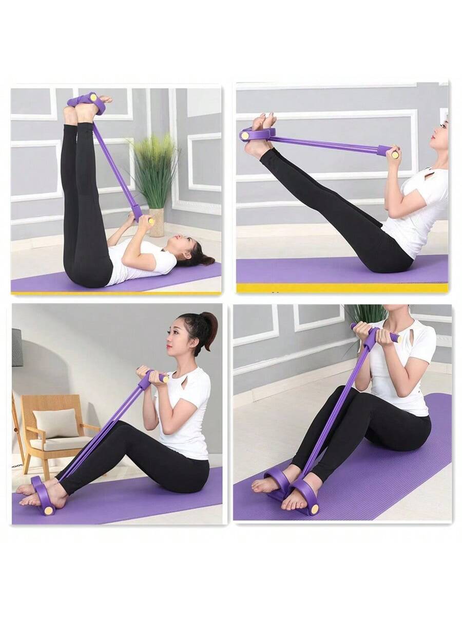 5pcs/Set Yoga Fitness Training Equipment Set, Including Circular Leg Massager, 8-Shaped Pull Rope, Sit-Up Assistant, Pedal Puller And Massage Ball, Ideal For Sculpting Your Body, Relieving Stress And Relaxing Your Muscle