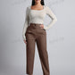 PETITE Women's High Waisted Solid Color Pants