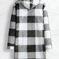 Manfinity Homme Men's Plaid Hooded Corduroy Jacket