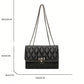 1pc Minimalist Fashion Indentation Diamond Lattice Square Bag Lock Closure Flap Opening Metal Chain Shoulder Bag Suitable For Women's Daily Casual Use