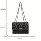 1pc Minimalist Fashion Indentation Diamond Lattice Square Bag Lock Closure Flap Opening Metal Chain Shoulder Bag Suitable For Women's Daily Casual Use