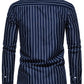 Men's Striped Button-Up Long Sleeve Shirt