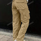 Solid Flap Pocket Cargo Pants