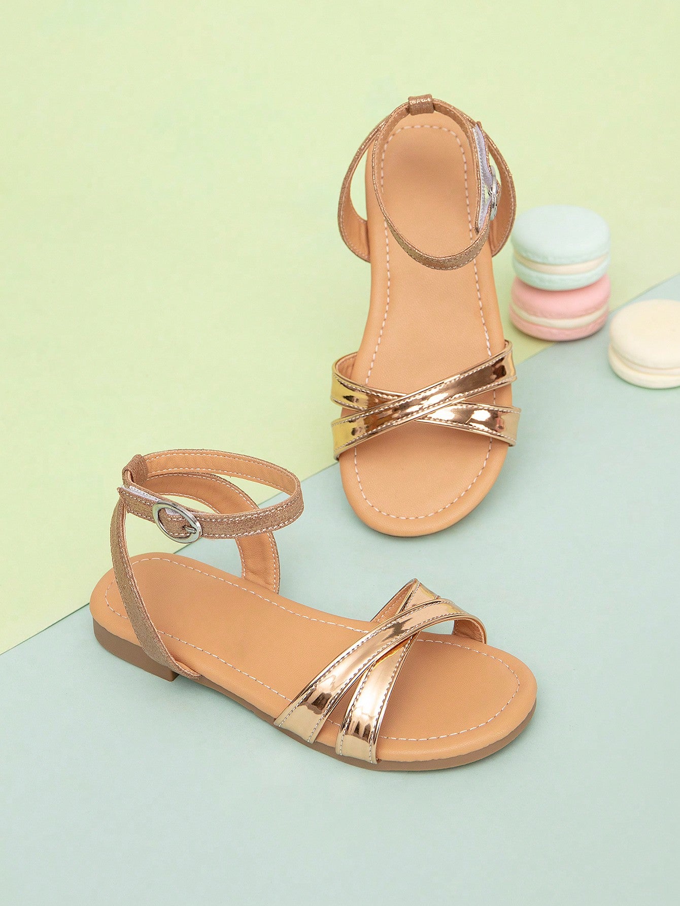 New Arrival Summer Girls' Casual Minimalistic Beach Strap Flat Sandals