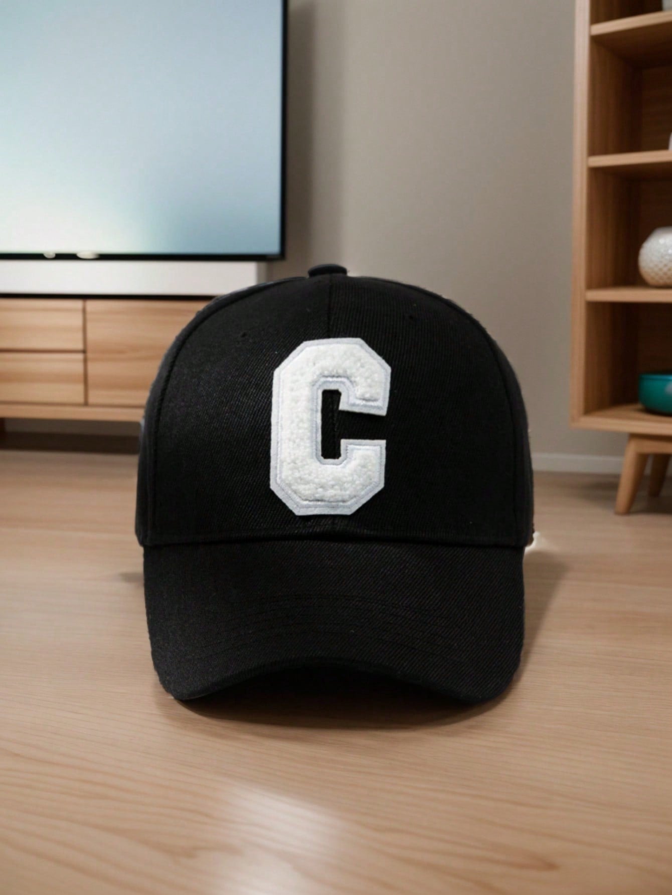 1pc Unisex Adjustable Head Circumference C Letter Baseball Cap For Outdoor Casual Sports Street