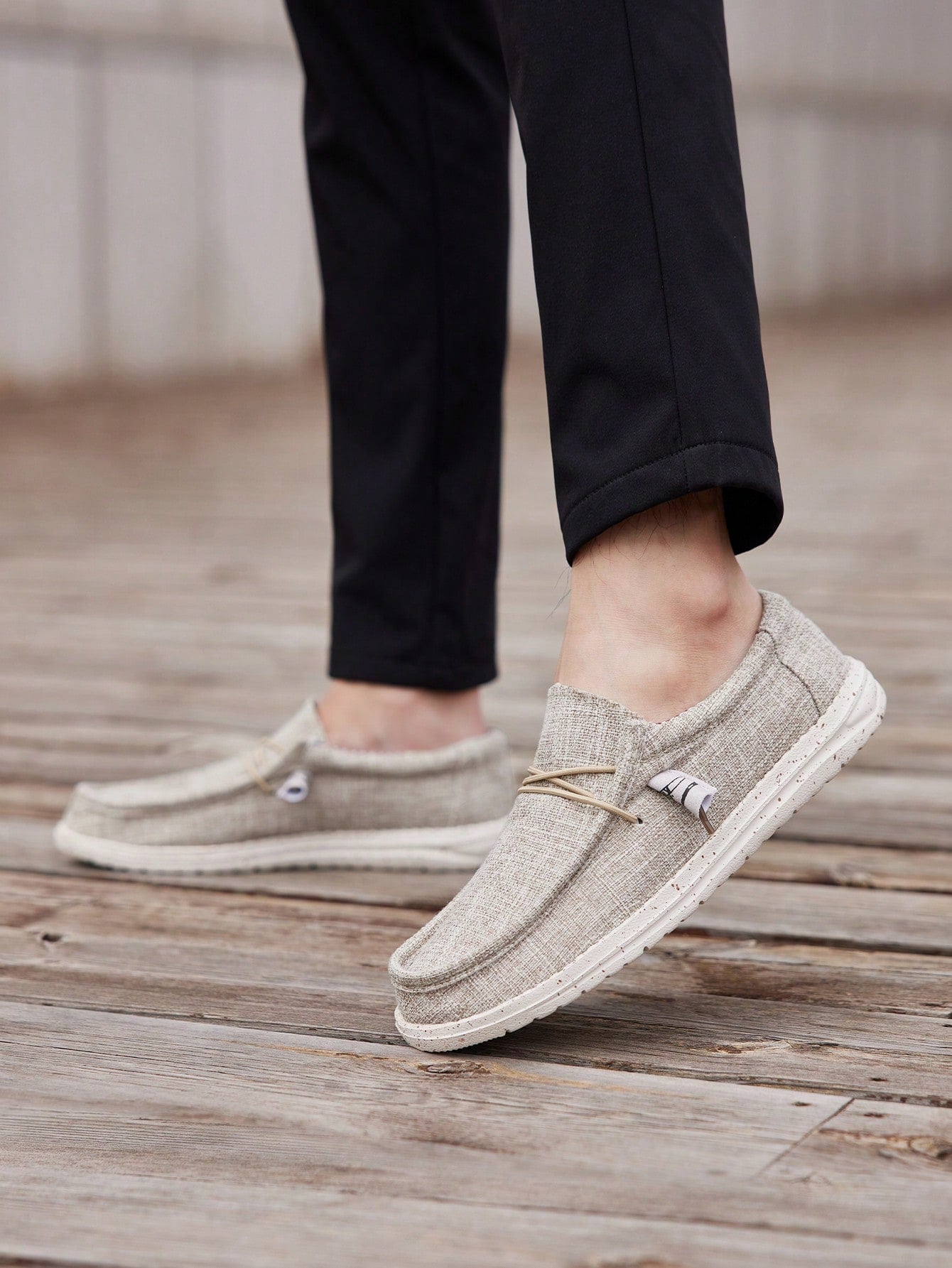 Men's Leisure Lightweight Fashionable Solid Color Spring And Autumn, Comfortable, Anti-Slip And Breathable Loafers