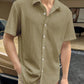 Manfinity Homme Men's Solid Color Button Up Loose Fit Shirt