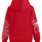 EZwear Women's Spider Web Pattern Zip Up Hoodie