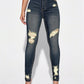 Essnce High Waist Ripped Skinny Jeans