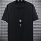 Manfinity Homme Men's Solid Color Round Neck Short Sleeve T-Shirt