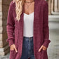 EMERY ROSE Women's Casual Knitted Ribbed Thin Jacket For Autumn