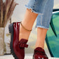 Thick Sole Platform Loafers Wedge Oxford Shoes Women Pointed Toe Lace Up Low Heel Casual Metal Buckle Pumps