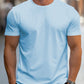 Manfinity Homme Men's Solid Color Round Neck Short Sleeve T-Shirt