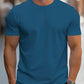 Manfinity Homme Men's Solid Color Round Neck Short Sleeve T-Shirt