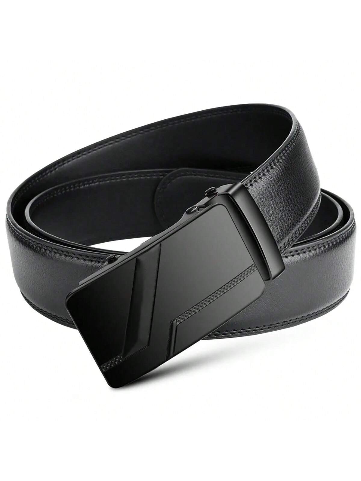 Men Black Automatic Buckle Belt Casual And Fashion Belts For Business Ocasion Men's Waistband Work