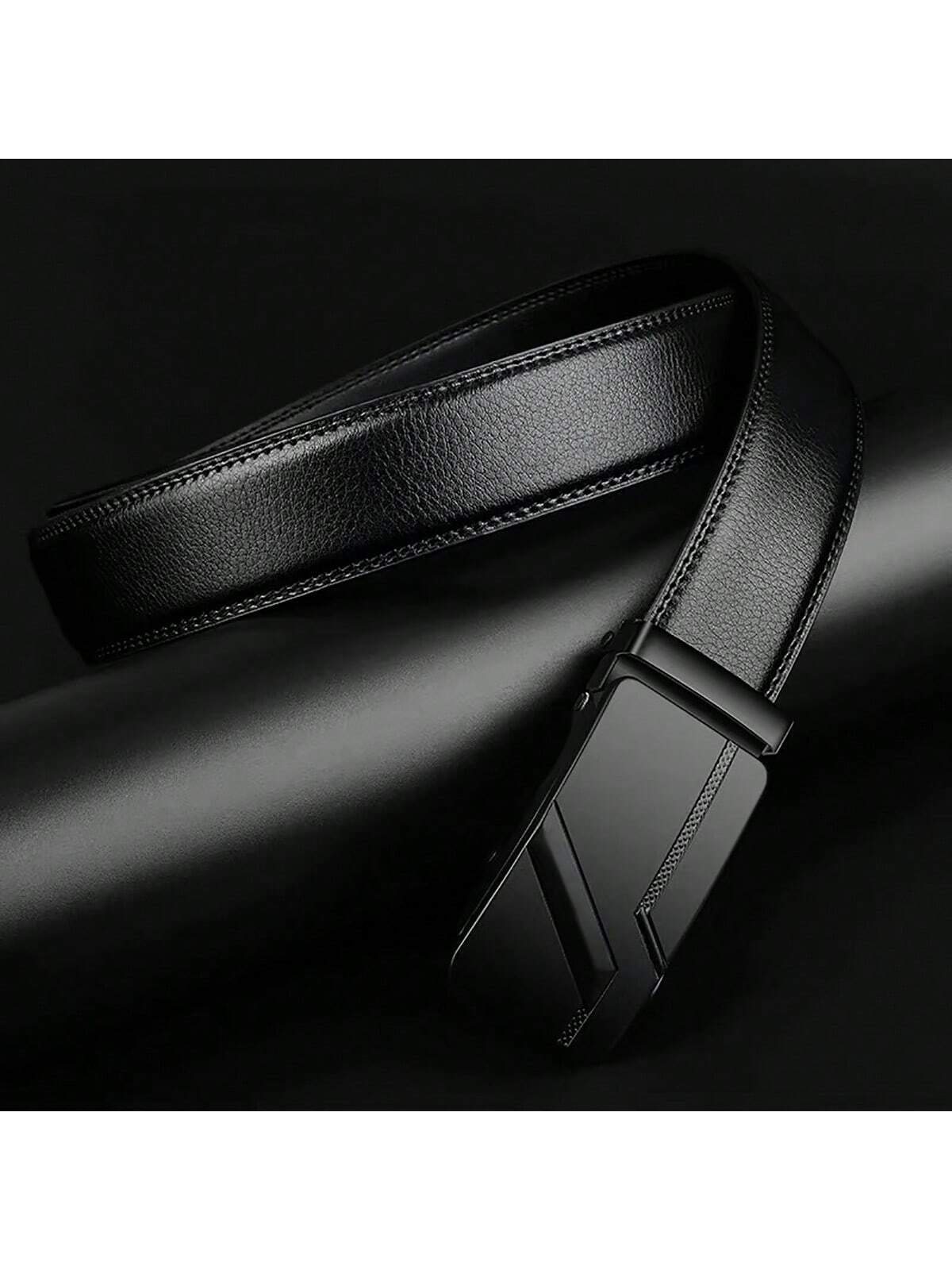 Men Black Automatic Buckle Belt Casual And Fashion Belts For Business Ocasion Men's Waistband Work