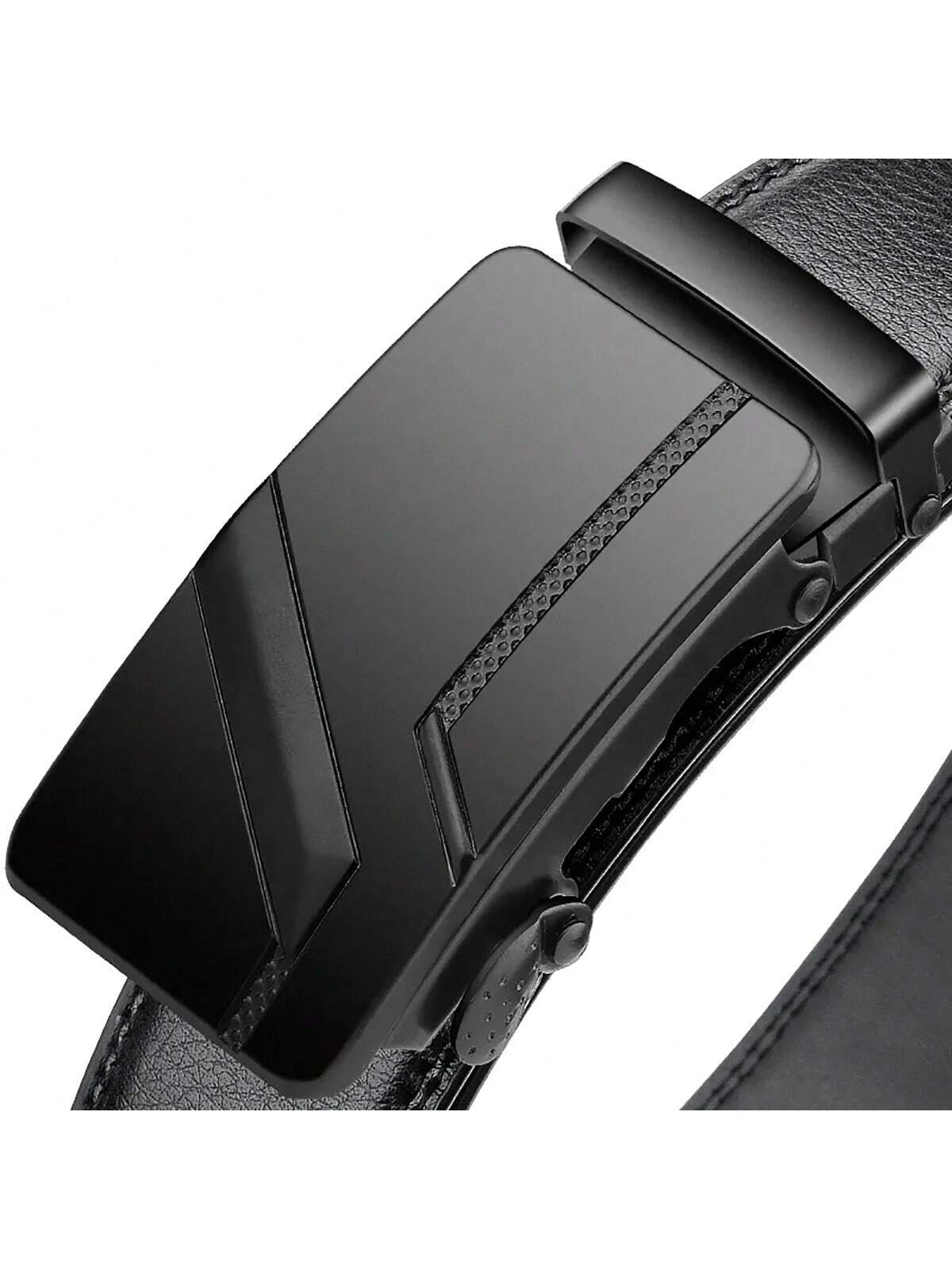 Men Black Automatic Buckle Belt Casual And Fashion Belts For Business Ocasion Men's Waistband Work