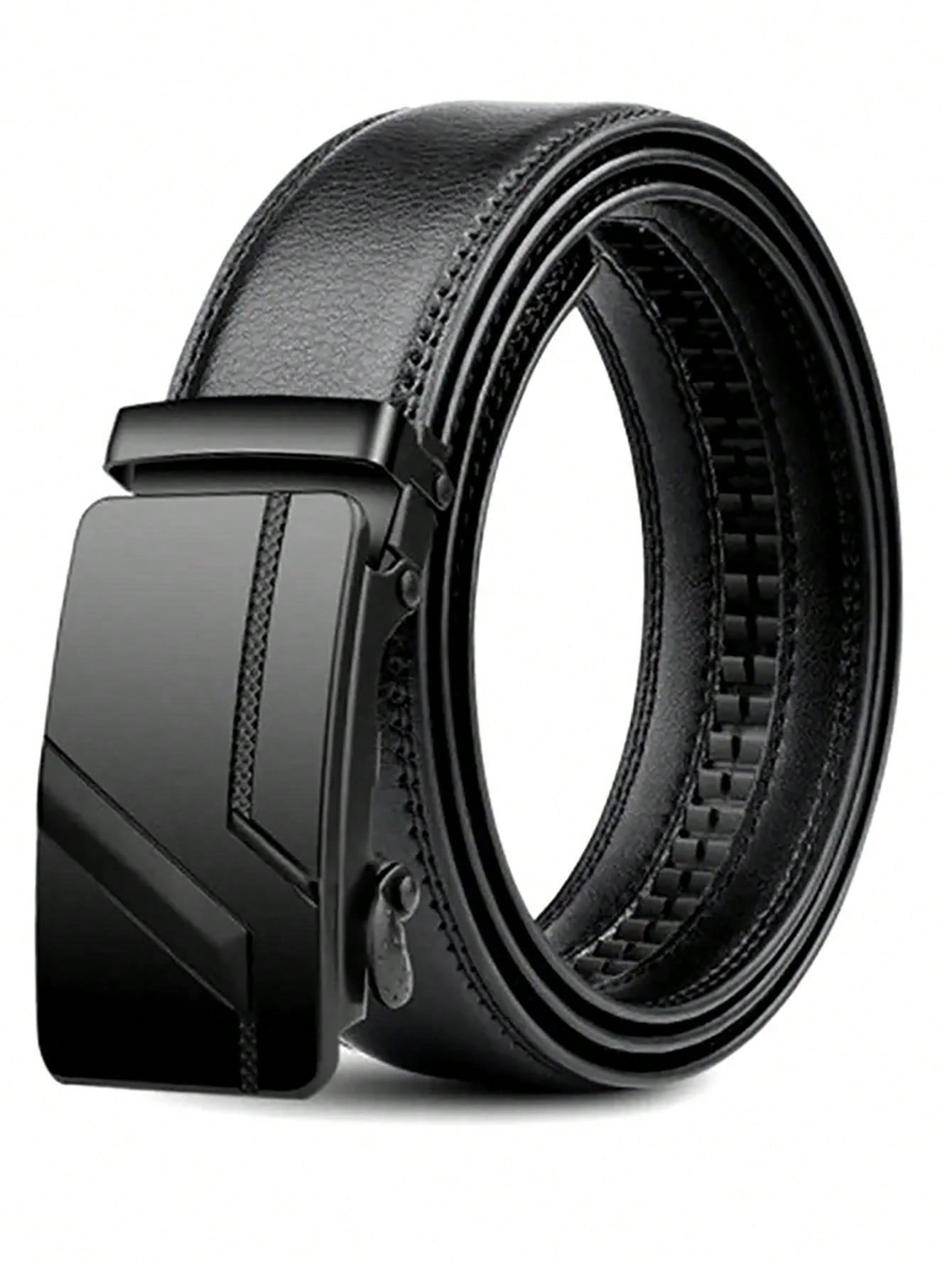 Men Black Automatic Buckle Belt Casual And Fashion Belts For Business Ocasion Men's Waistband Work