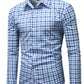 Manfinity Homme Men's Plaid Graphic Vintage Long Sleeve Collar Shirt, For Dad And Me, Work, Daddy