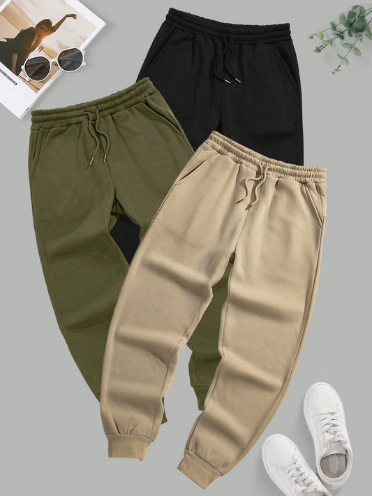 Men's Drawstring Elastic Cuff Jogger Pants