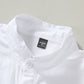 Manfinity Homme Men's Stand Collar Long Sleeve Shirt , Button Up Cotton Plain All White Casual