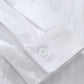 Manfinity Homme Men's Stand Collar Long Sleeve Shirt , Button Up Cotton Plain All White Casual