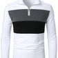 Manfinity Homme Men's Color Block Long Sleeve Polo Shirt