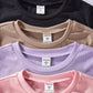 4pcs/Set Solid Color Round Neck Short Sleeve T-Shirt For Tween Girls