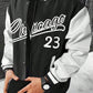 Manfinity Men's Letter Print Color-block Baseball Jacket