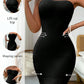 1pc Seamless Solid Color Simple Everyday Bandeau Bodycon Dress For Women