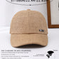 1pc Unisex Breathable Baseball Cap With Alloy Accessories And Straw Weaving, Suitable For Daily Wear Casual Winter Fall