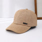 1pc Unisex Breathable Baseball Cap With Alloy Accessories And Straw Weaving, Suitable For Daily Wear Casual Winter Fall