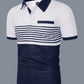 Manfinity Homme Men's Color Block Striped Polo Shirt