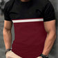 Men's Color Block Round Neck Casual T-Shirt