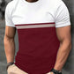 Men's Color Block Round Neck Casual T-Shirt