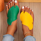 2024 Summer New Mango Two-Tone Women's Flat Casual Slippers